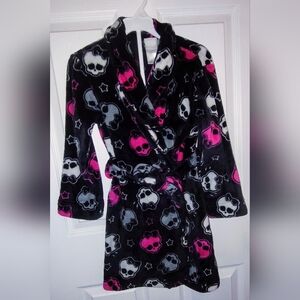 Monsters High Original Girl's Size 7/8 Bathrobe. EUC Like New Soft & Warm